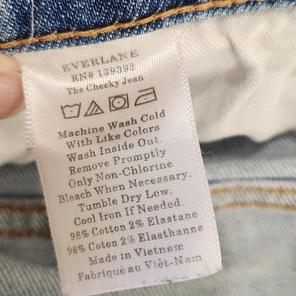Everlane The Cheeky Jean Womens 26 Regular Light Wash Denim Straight Leg - Picture 8 of 11